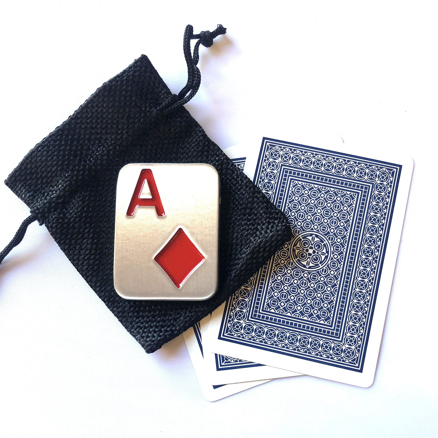 ace poker card guard protector, spade, heart, club, diamond with storage bag
